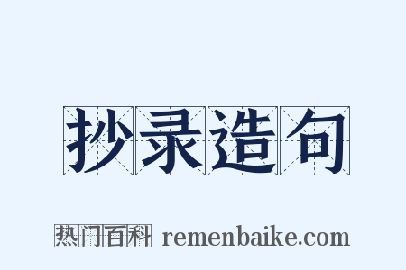抄录造句是什么意思的图片